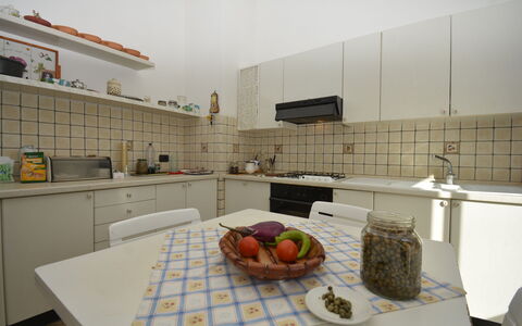 Villa del Monte: Flooring, Interior Design, Furniture, Kitchen, Countertop, Ceiling, Floor, Kitchen Appliance, Room, Lighting