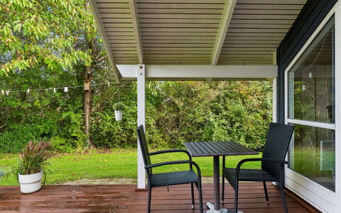 Elenor - 1.3Km from the Sea: Wood, Porch, Furniture, Outdoor Furniture, Shade, Ceiling, Chair, Deck, Outdoor Table, Outdoor Structure
