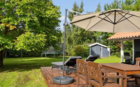 Elenor - 1.3Km from the Sea: Umbrella, Outdoor Furniture, Furniture, Shade, Outdoor Table, Chair, Garden, Deck, Leisure, Patio