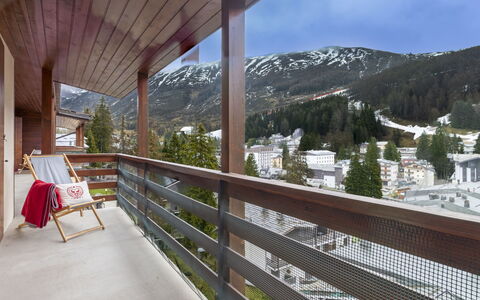 La Marmotta: Balcony, Apartment, Handrail, Porch, Wood Stain, Hardwood, Alps, Daylighting, Deck