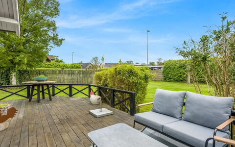 Bo - 250M from the Sea: Furniture, Outdoor Furniture, Wood Flooring, Deck, Garden, Chair, Outdoor Table, Hardwood, Shade, Plank