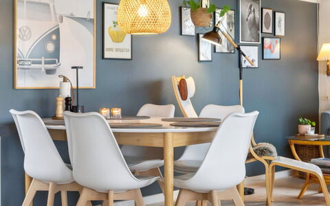 Marillia - 75M from the Sea: Furniture, Interior Design, Chair, Home, Room, Living Room, Light Fixture, Kitchen & Dining Room Table, Dining Room, Lamp