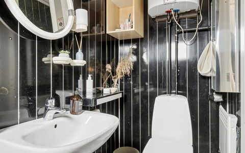 Marillia - 75M from the Sea: Interior Design, Plumbing Fixture, Flooring, Sink, Bathroom Sink, Lighting, Tap, Plumbing, Floor, Bathroom