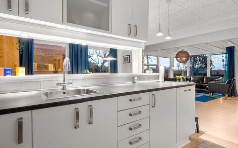 Niels - 1.3Km from the Sea: Kitchen, Countertop, Interior Design, Kitchen Appliance, Flooring, Cabinetry, Sink, Ceiling, Major Appliance, Plumbing Fixture