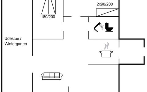 Niels - 1.3Km from the Sea: Shrub, Home, Cottage, Groundcover, Garden, Garden Buildings, Siding, Estate, Lawn, Yard