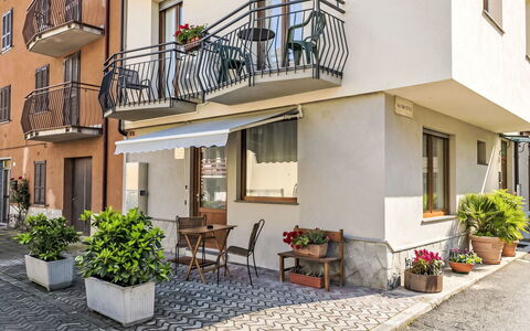Mimi: Flowerpot, Door, Balcony, Houseplant, Apartment, Awning, Paint