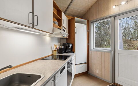 Niela - 700M from the Sea: Wood, Kitchen, Home, Ceiling, Countertop, Major Appliance, Wood Stain, Kitchen Sink, Sink, Tap