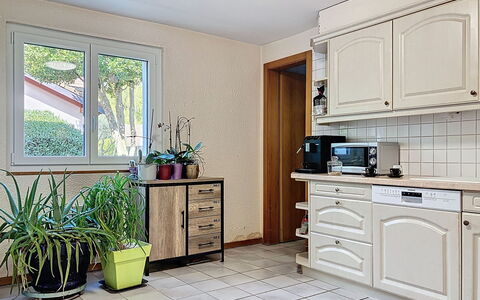 Le Mas Chablais: Wood, Cabinetry, Furniture, Flooring, Interior Design, Kitchen, Countertop, Floor, Drawer, Kitchen Appliance