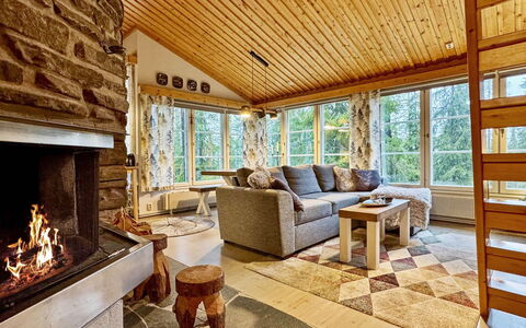 Rukan Kivikelo: Interior Design, Furniture, Wood, Ceiling, Flooring, Room, Floor, Living Room, Home, Couch