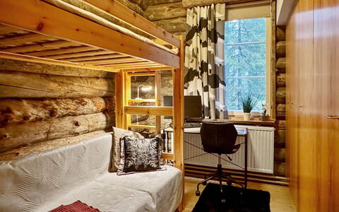 Rukan Kivikelo: Interior Design, Wood, Flooring, Floor, Bedroom, Furniture, Ceiling, Room, Bed, Bed Sheet