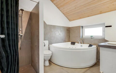 Antoinetta - 350M from the Sea: Plumbing Fixture, Flooring, Interior Design, Ceiling, Bathroom, Floor, Bathtub, Lighting, Plumbing, Room