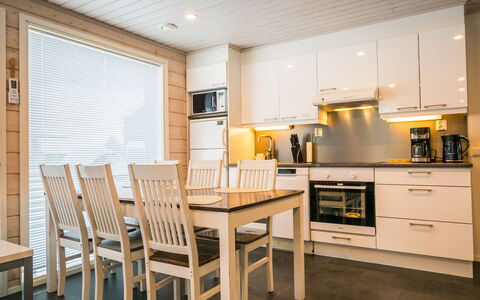 Parashimos B: Wood, Interior Design, Ceiling, Furniture, Flooring, Countertop, Room, Lighting, Kitchen, Wood Flooring