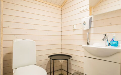 Parashimos B: Flooring, Wood, Floor, Interior Design, Plumbing Fixture, Room, Toilet, Ceiling, Bathroom, Wood Stain