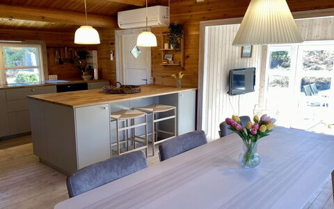 Sorja - 170M from the Sea: Furniture, Flooring, Interior Design, Wood, Floor, Countertop, Kitchen, Light Fixture, Ceiling, Kitchen & Dining Room Table