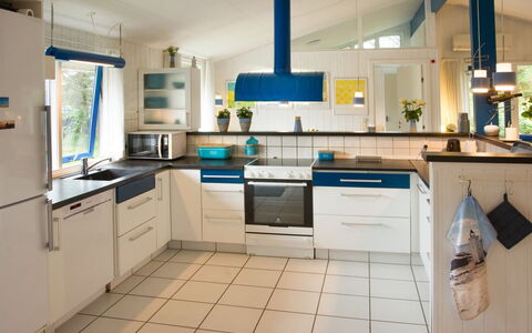 Nis - 900M from the Sea: Kitchen, Countertop, Interior Design, Flooring, Kitchen Appliance, Furniture, Major Appliance, Cabinetry, Ceiling, Floor