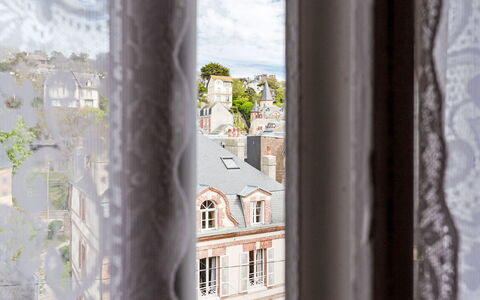 La Chapelle: Curtain, Window Treatment, Window Covering, Glass, Molding, Sash Window, Daylighting, Balcony