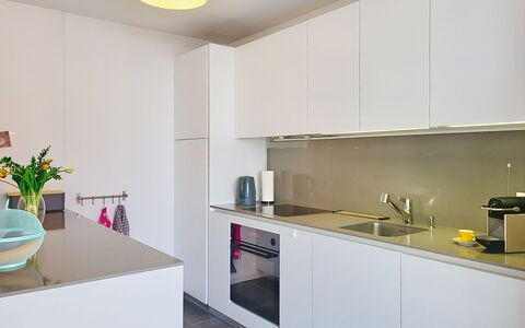 Residenza Eride - Apt.4: Kitchen, Countertop, Interior Design, Kitchen Appliance, Wall, Flooring, Cabinetry, Furniture, Ceiling, Floor