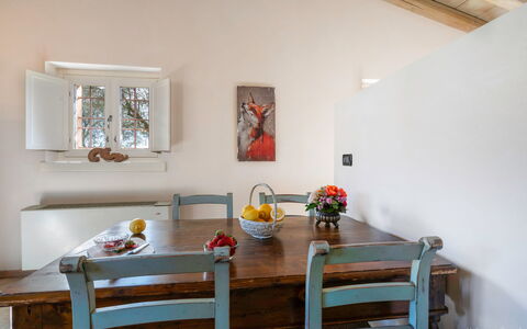 Preseglie Lake Garda: Furniture, Interior Design, Wall, Flooring, Wood, Table, Ceiling, Kitchen & Dining Room Table, Floor, Dining Room