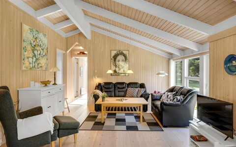 Ilya - 900M from the Sea: Interior Design, Furniture, Wood, Ceiling, Flooring, Couch, Floor, Living Room, Light Fixture, Room