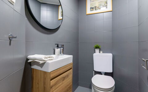 Hidden Hill: Toilet Seat, Toilet, Interior Design, Plumbing Fixture, Flooring, Bathroom, Floor, Bathroom Cabinet, Home, Plumbing