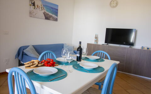 Sweet Dreams Home in Otranto: Furniture, Interior Design, Table, Floor, Chair, Kitchen & Dining Room Table, Tablecloth, Dining Room, Serveware, Dishware
