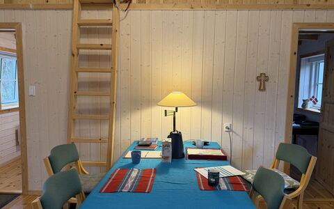 Heda - 1.6Km to the Fjord: Furniture, Flooring, Interior Design, Wood, Floor, Ceiling, Room, Lighting, Light Fixture, Wood Stain