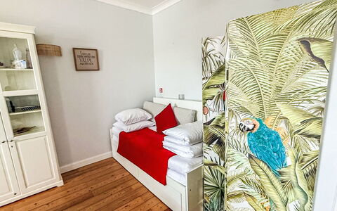 The Historic Sea Suite: Interior Design, Furniture, Bedroom, Wall, Flooring, Floor, Wood, Bed Sheet, Linens, Bed