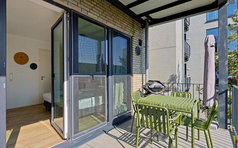 Seebrise: Apartment, Interior Design, Balcony, Furniture, Composite Material, Glass, Condominium, Metal, Shade, Chair
