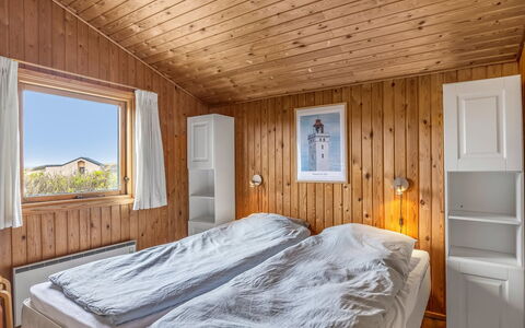 Alea - 150M from the Sea: Wood, Bedroom, Home, House, Bed, Bedding, Bed Sheet, Ceiling, Cottage, Bed Frame