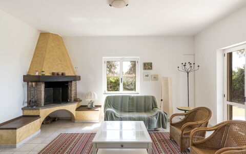 Tarquinia Garden Home: Furniture, Interior Design, Flooring, Floor, Wall, Wood, Ceiling, Room, Living Room, Couch
