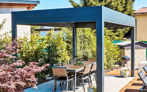Bukanda: Furniture, Outdoor Furniture, Garden, Shade, Pavilion, Gazebo, Outdoor Structure, Patio, Flowerpot, Pergola