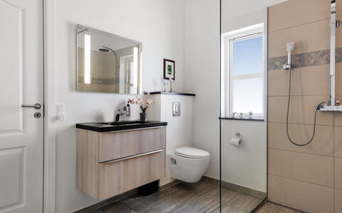 Vaska - 75M from the Sea: Interior Design, Plumbing Fixture, Flooring, Bathroom, Floor, Sink, Bathroom Cabinet, Tap, Toilet, Bathroom Sink