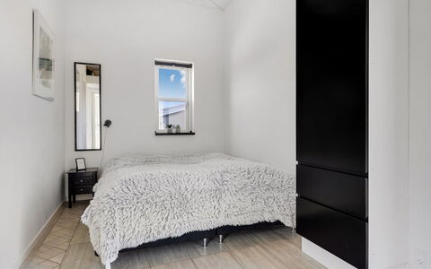 Vaska - 75M from the Sea: Flooring, Floor, Interior Design, Wood, Bedroom, Ceiling, Bed, Furniture, Wood Flooring, Lighting