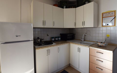 Villa Andrea: Kitchen Appliance, Kitchen, Major Appliance, Cabinetry, Countertop, Kitchen Sink, Home Appliance, Kitchen Stove, Stove, Sink