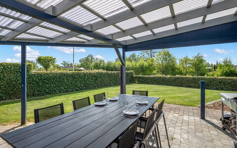 Nisse - 300M from the Sea: Outdoor Furniture, Furniture, Outdoor Table, Shade, Outdoor Structure, Patio, Pergola, Metal, Chair, Garden