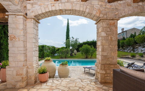 Habibi: Furniture, Balcony, Shade, Garden, Outdoor Furniture, Chair, Porch, Yard, Landscaping, Backyard