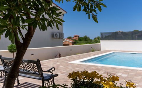 Rab Lopar 115: Flooring, Floor, Swimming Pool, Composite Material, Tile, Shade, Design, Resort, Courtyard, Eco Hotel
