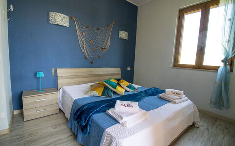 Mediterranea'S House Otranto: Furniture, Floor, Flooring, Wood, Interior Design, Textile, Bedroom, Room, Bed, Linens