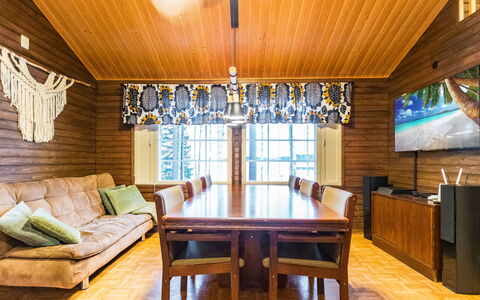 Järvitupa: Interior Design, Flooring, Furniture, Floor, Wood, Ceiling, Couch, Lighting, Room, Living Room