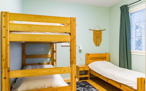 Järvitupa: Bed, Bunk Bed, Flooring, Bedroom, Floor, Wood, Interior Design, Bedding, Bed Sheet, Bed Frame