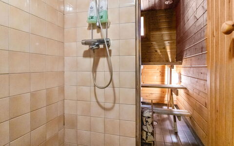 Ohola: Flooring, Wood, Floor, Plumbing Fixture, Plumbing, Bathroom, Composite Material, Tile, Wood Stain, Shower Head