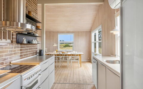 Sighfrith - 500M from the Sea: Kitchen, Flooring, Wood, Floor, Interior Design, Countertop, Ceiling, Wood Flooring, Furniture, Cabinetry
