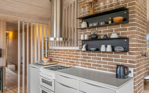 Sighfrith - 500M from the Sea: Kitchen, Wall, Countertop, Wood, Interior Design, Kitchen Appliance, Furniture, Flooring, Ceiling, Light Fixture