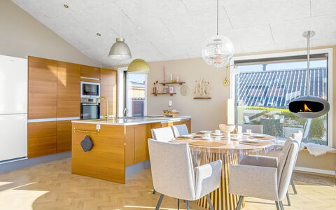 Sighrik - 25M from the Sea: Furniture, Interior Design, Flooring, Chair, Light Fixture, Floor, Wood, Ceiling, Kitchen, Kitchen & Dining Room Table