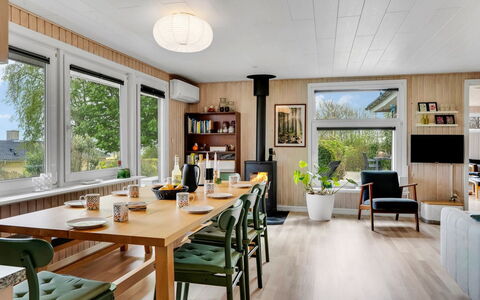 Brunetta - 200M to the Fjord: Furniture, Interior Design, Flooring, Wood, Light Fixture, Ceiling, Table, Floor, Chair, Dining Room
