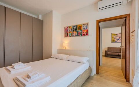 Riva Olive: Bed, Interior Design, Bedroom, Wood, Floor, Flooring, Room, Bedding, Bed Sheet, Furniture