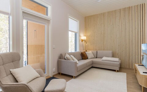 Saariselän Aavahelmi B: Wood, Cottage, Log Cabin, Forest, Shed, Garden Buildings, Larch, Woodland, Wood Stain