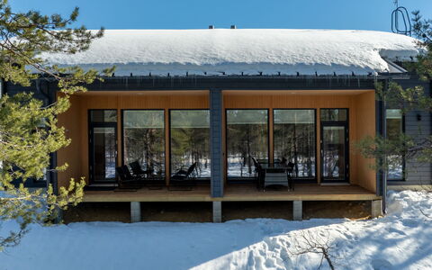 Saariselän Aavahelmi a: Wood, Cottage, Log Cabin, Forest, Shed, Garden Buildings, Larch, Woodland, Wood Stain