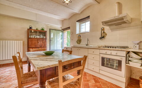 Villa the Horses: Flooring, Furniture, Interior Design, Wood, Countertop, Kitchen, Cabinetry, Floor, Ceiling, Lighting
