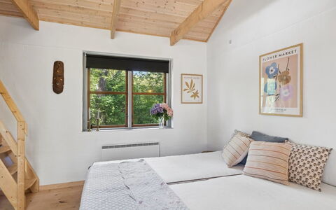 Thorvor - 900M from the Sea: Interior Design, Furniture, Bedroom, Bed, Wood, Ceiling, Flooring, Floor, Room, Bedding